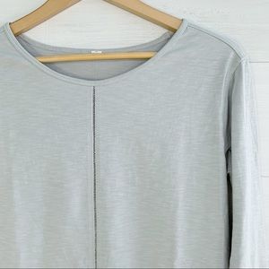 Lululemon Superb Long Sleeve Silver Spoon top M/L